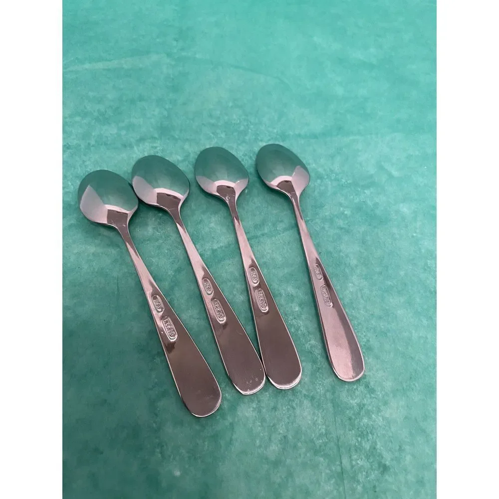Four World Stainless Steel‎ Demitasse Spoons 423 World.